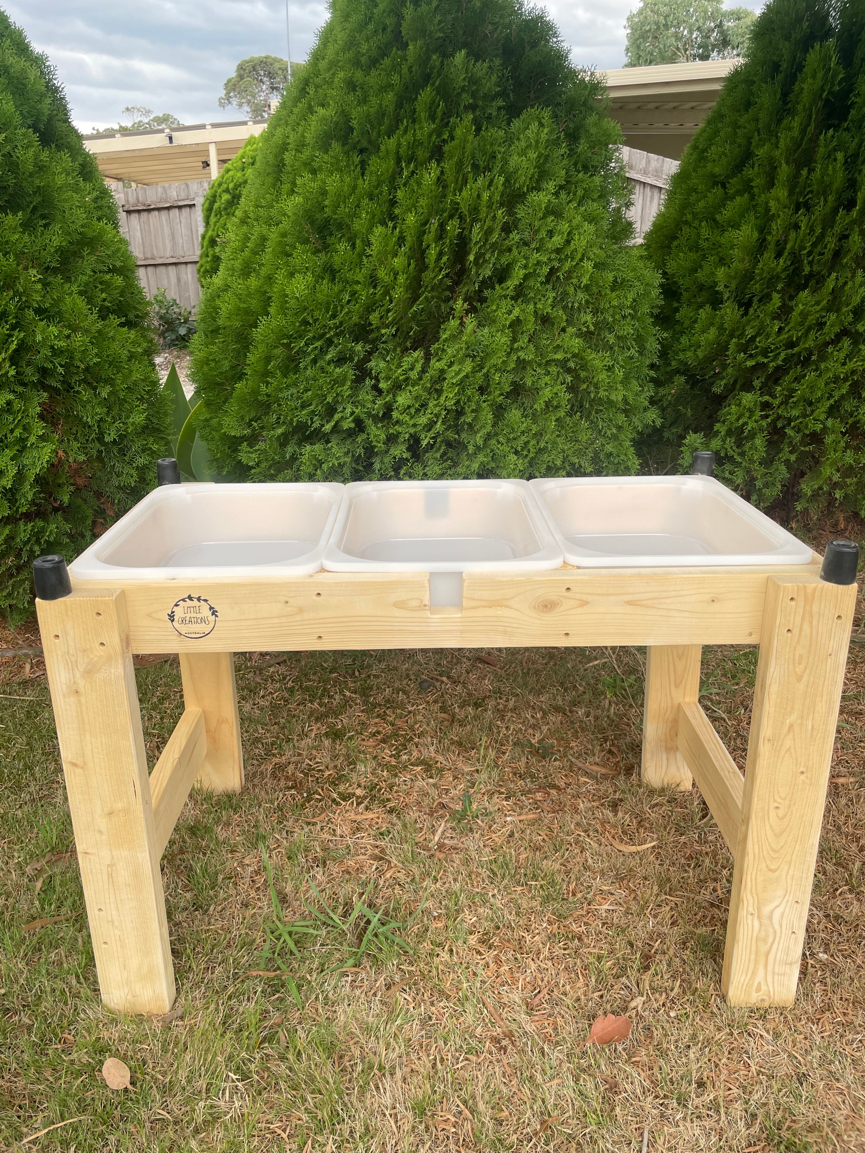 Homemade Tuff Tray Stand for Messy Play 