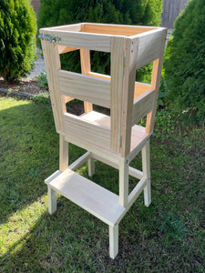 Toddler Learning Tower with gate - Raw