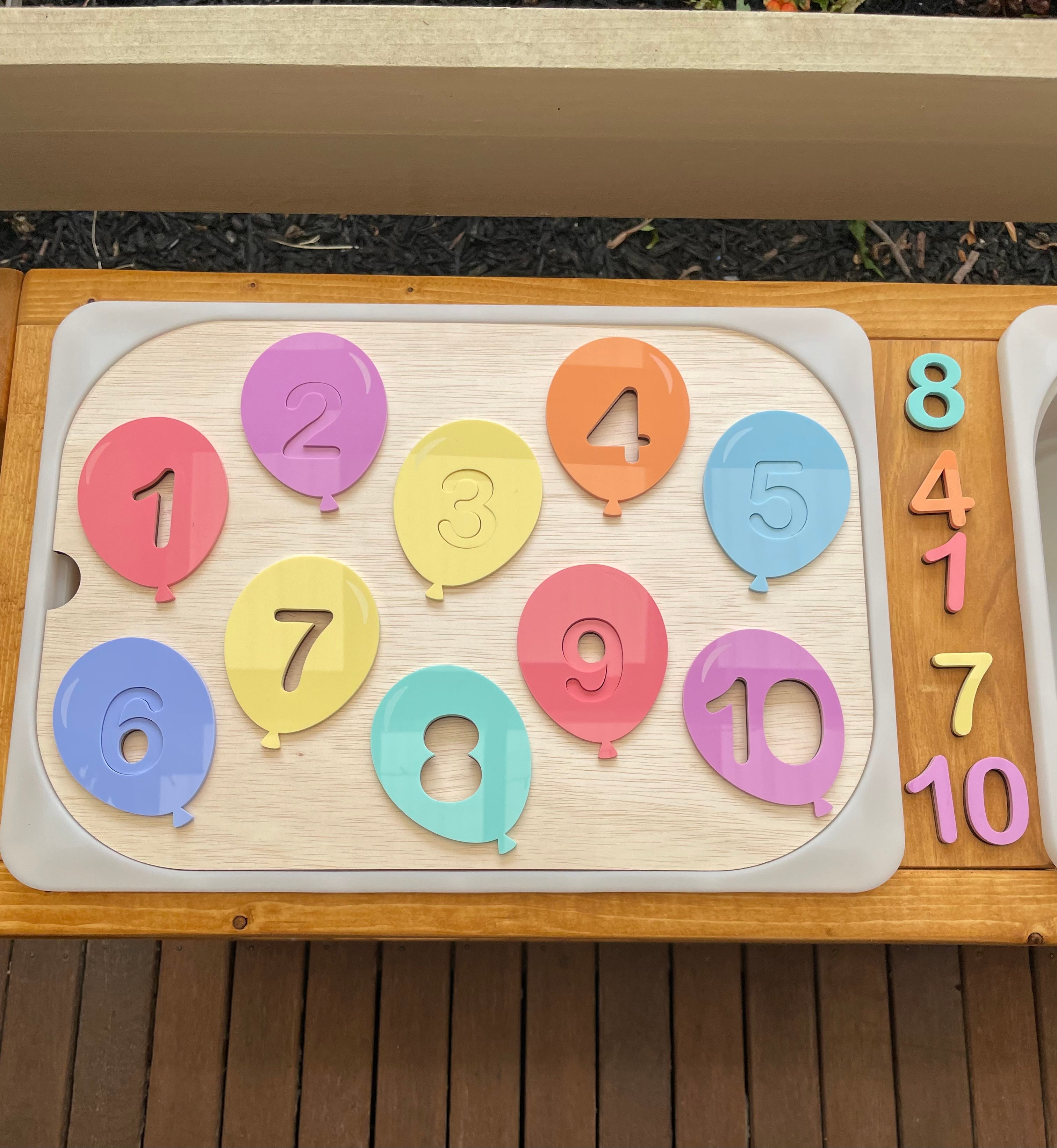 Trofast Insert - Balloon Number Puzzle - large